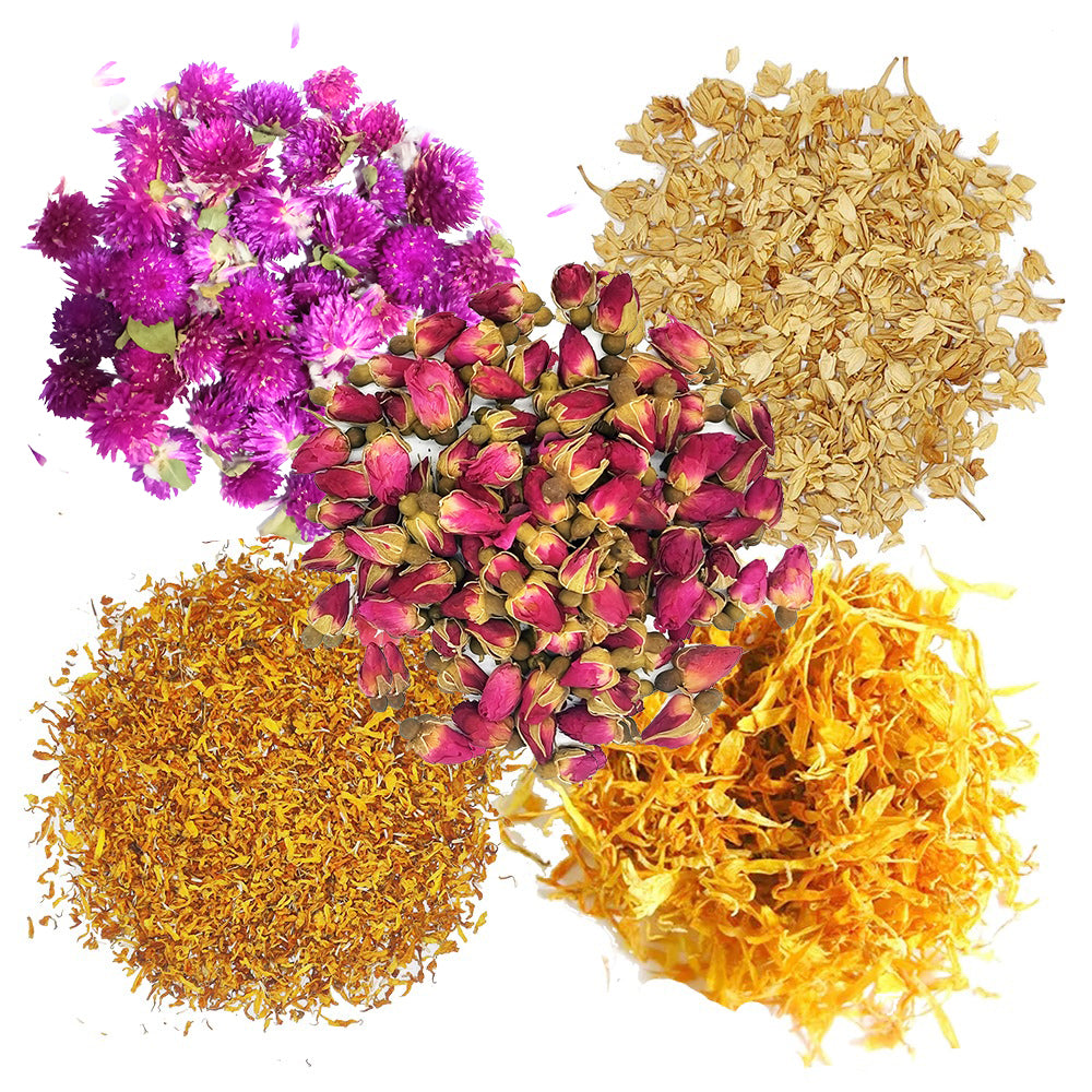 5 Flowers Combo | 5 Dried Flowers | Pack Combo of 5 Dried edible flowers
