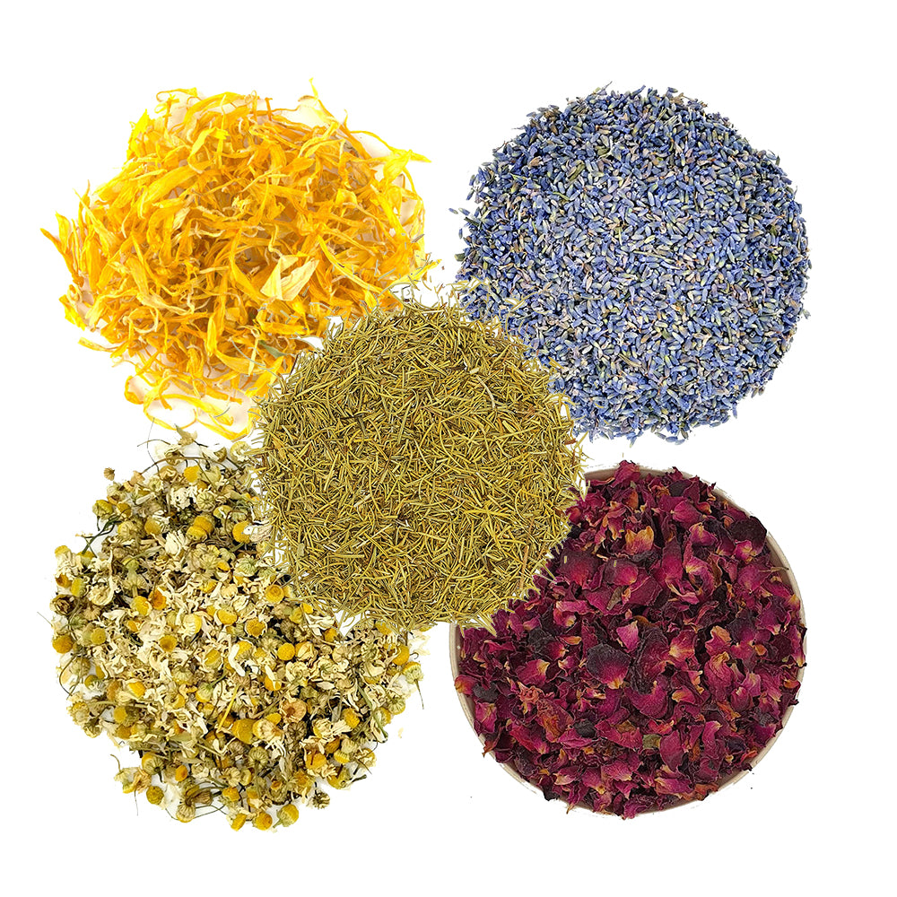5 Flowers Combo | 5 Dried Flowers | Pack Combo of 5 Dried edible flowers