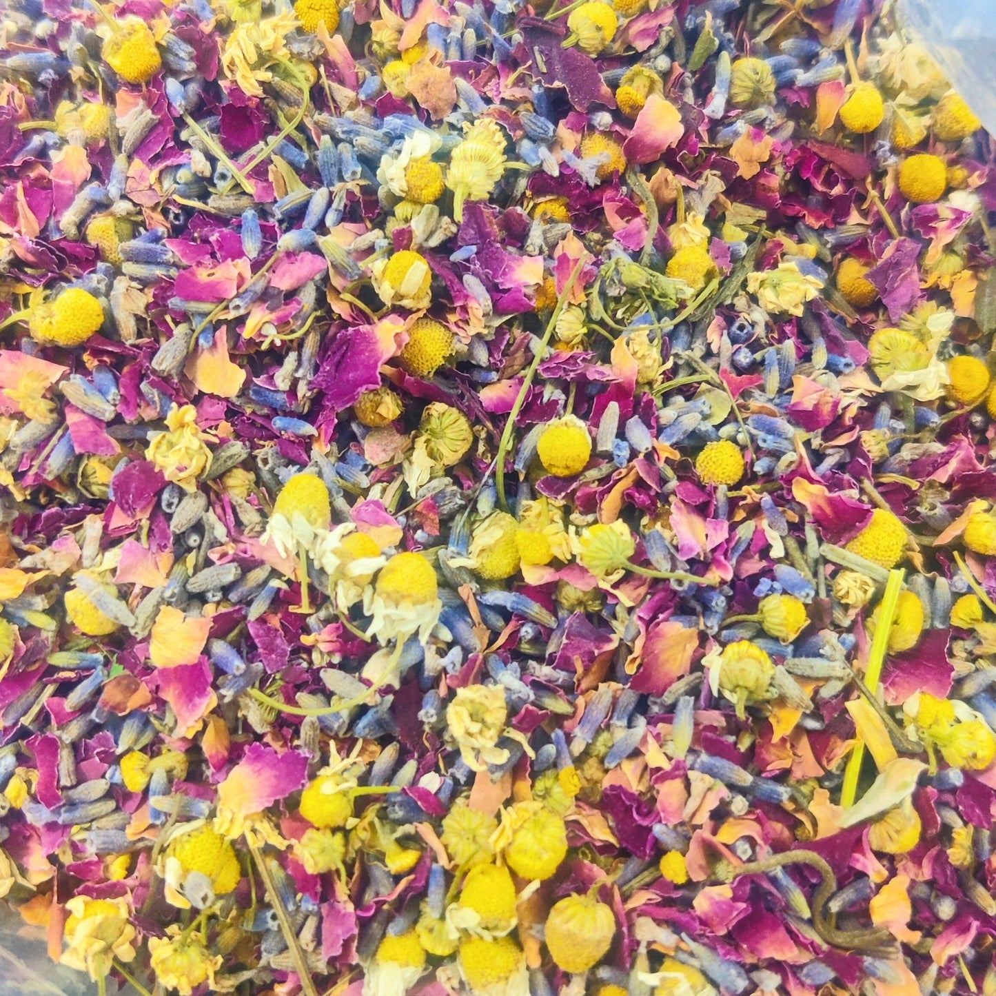 Better Sleep and Calming Herbal Tea | Sleep & Calm Herbal Tea | Chamomile, Lavender, Tulsi & Rose Herbal Blend