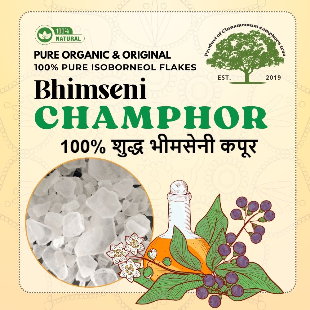 Bhimseni Camphor (Kapoor) | Pure & Natural Crystals | Bhimseni Kapoor | The Original Desi Kapoor for Home
