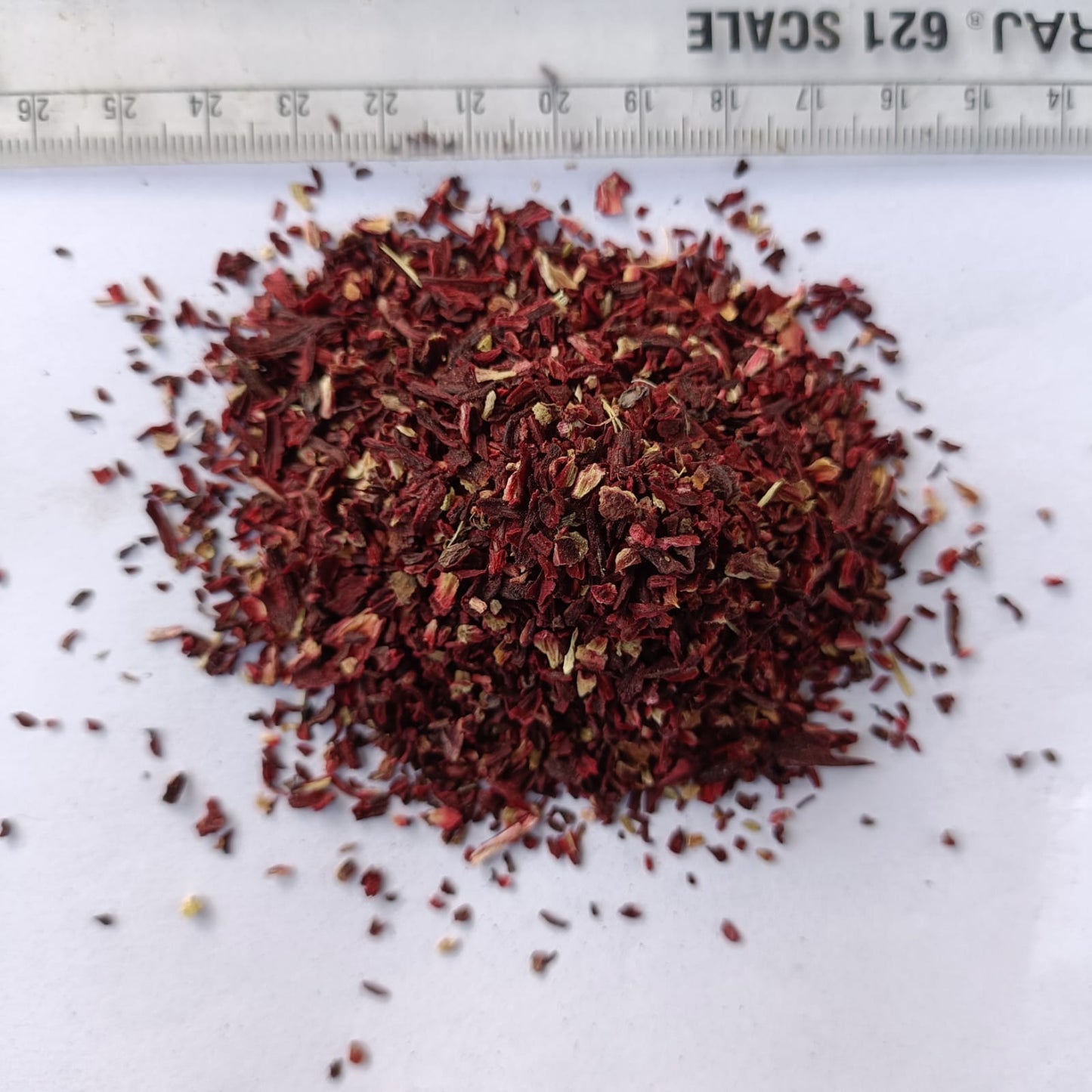 Hibiscus Flower (Dried) - Hibiscus sabdariffa - Gudhal Phool, Roselle Tea Flower Cut Size / T-Cut / TBC