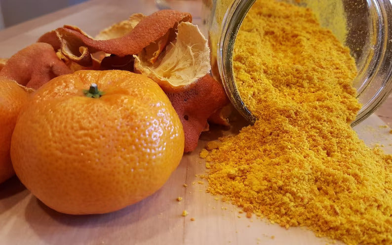 Pure orange peel powder vitamin c to restore shine to dull and lifeless skin