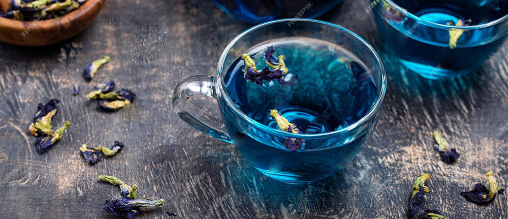 How to make blue tea and syrup using dried butterfly blue pea flower ...