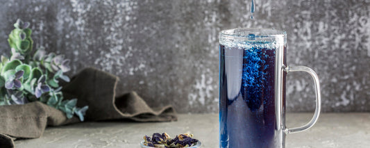 Making of Blue Tea Concentrate with dried Butterfly Pea Flower