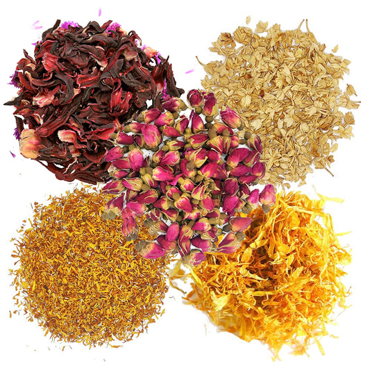 5 Flowers Combo | 5 Dried Flowers  | Pack Combo of 5 Dried edible flowers