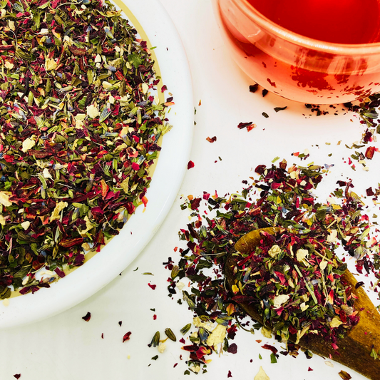 Digestion & Delight Red Tea | Hibiscus, Peppermint & Ginger Herbal Tea