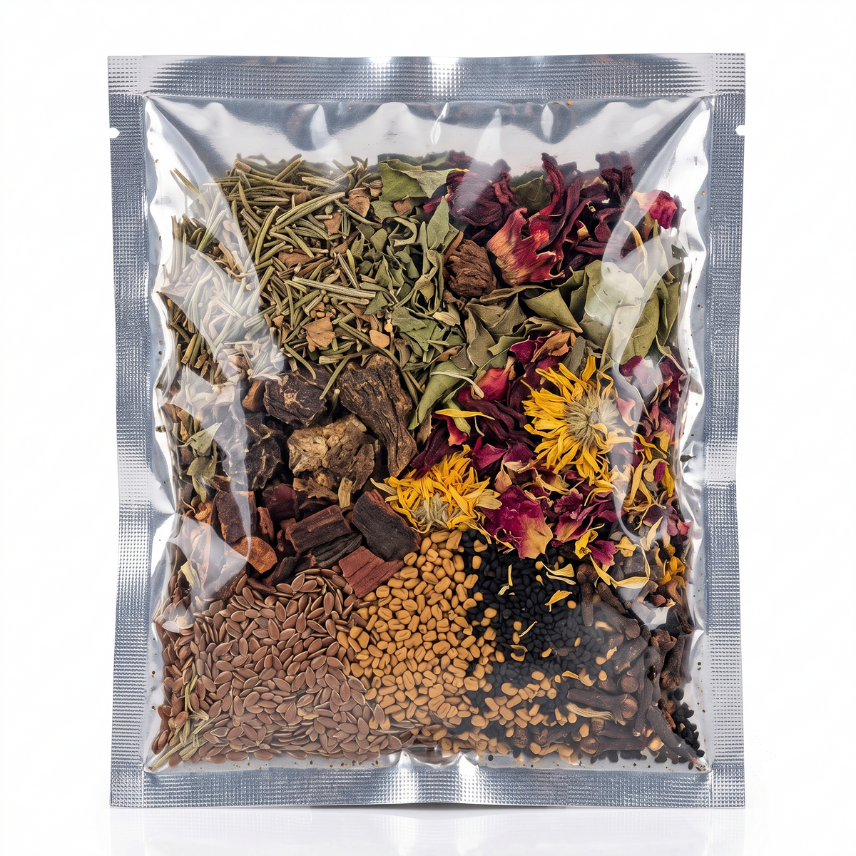 100g DIY Hair Oil Kit – Mix of 15 Natural Herbs & Seeds | Includes Rosemary, Amla, Bhringraj, Hibiscus, Kalonji & Methi Dana | Raw Herbal Blend for Hair Growth, Scalp Care & Strength