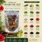 100g DIY Hair Oil Kit – Mix of 15 Natural Herbs & Seeds | Includes Rosemary, Amla, Bhringraj, Hibiscus, Kalonji & Methi Dana | Raw Herbal Blend for Hair Growth, Scalp Care & Strength