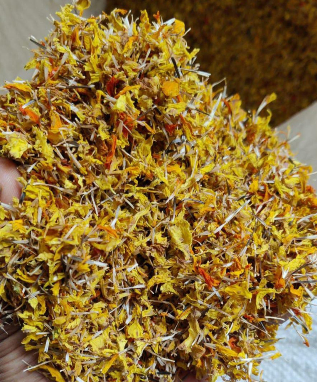 Dried Yellow Marigold Flowers | Tagetes Erecta | Marigold Tea | Dried Marigold Flowers Petals