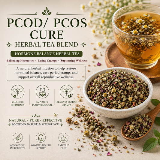 PCOD/ PCOS Cure Herbal Tea Blend l Hormone Balance Herbal Tea l Period Cramps Relief natural herbs Tea