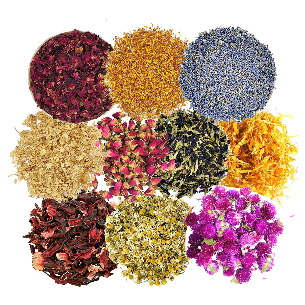 15g-15g Flowers Combo | 10 Dried Flowers  | Pack Combo of 10 Dried edible flowers