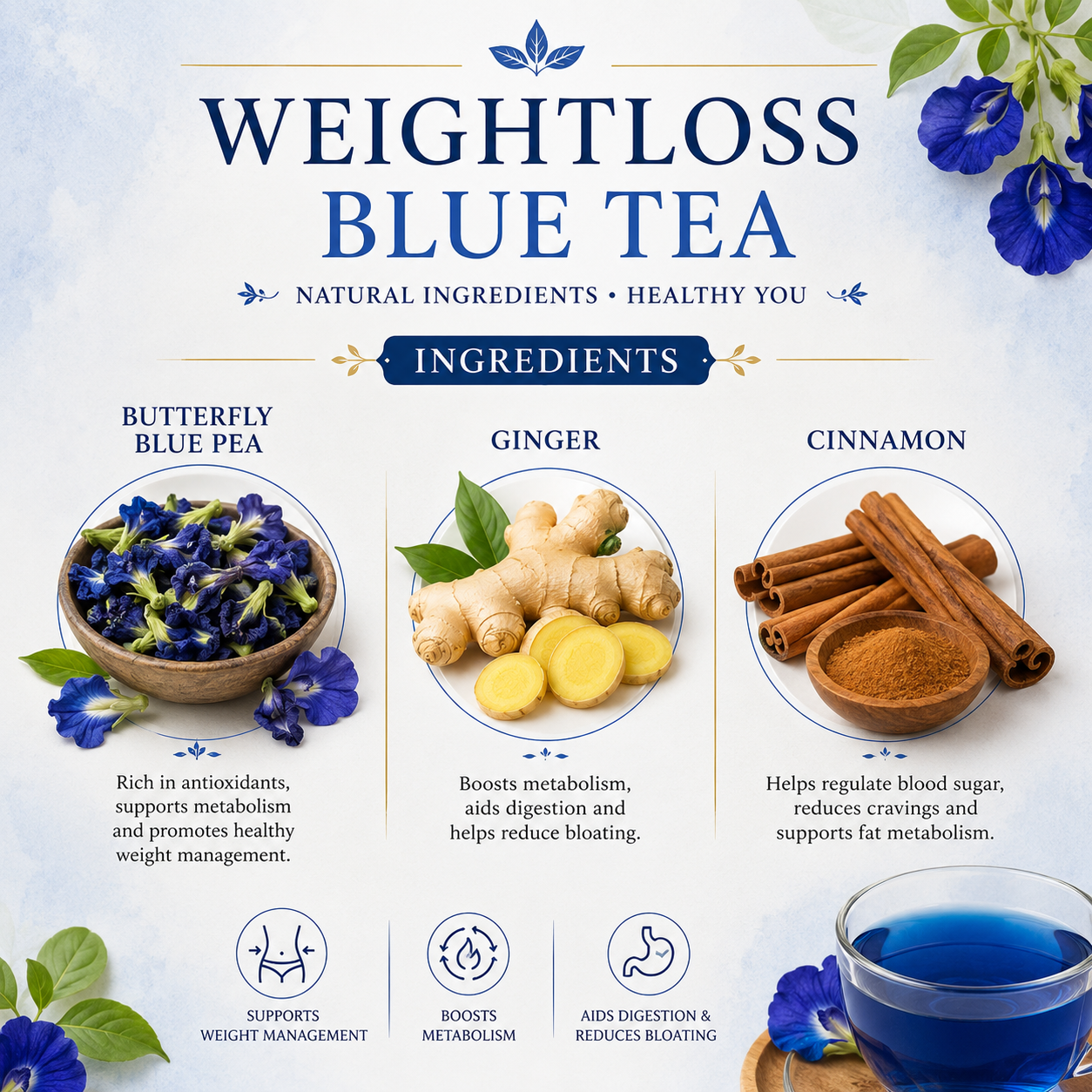 Weight loss tea- Viral Earthy Blue Tea