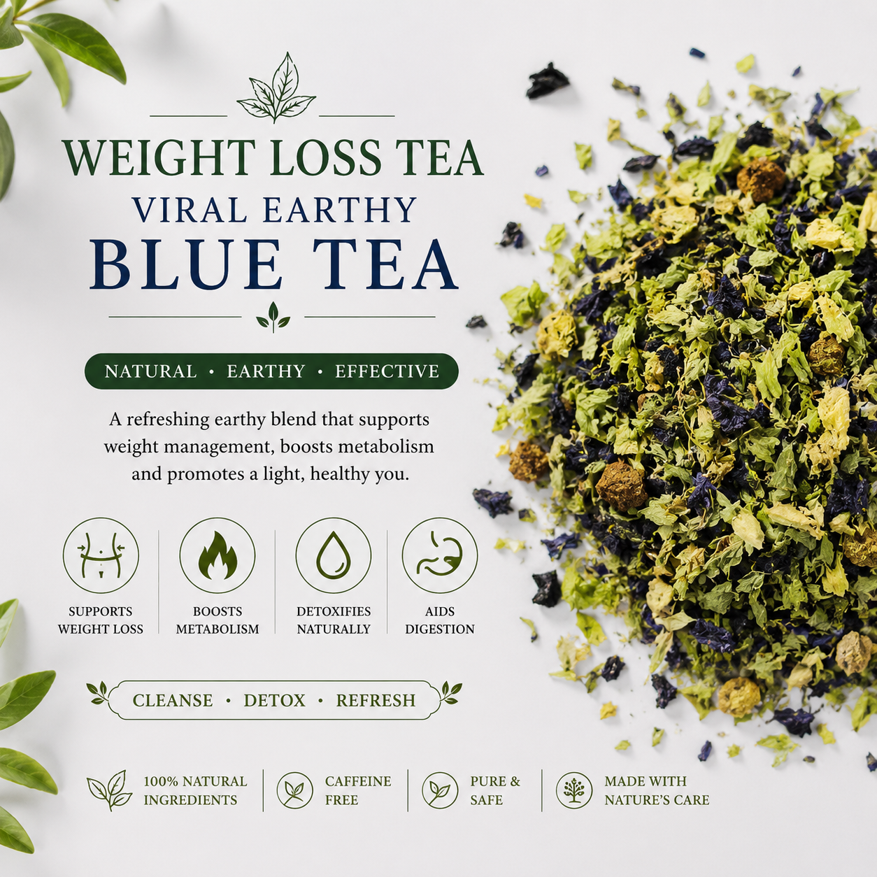 Weight loss tea- Viral Earthy Blue Tea