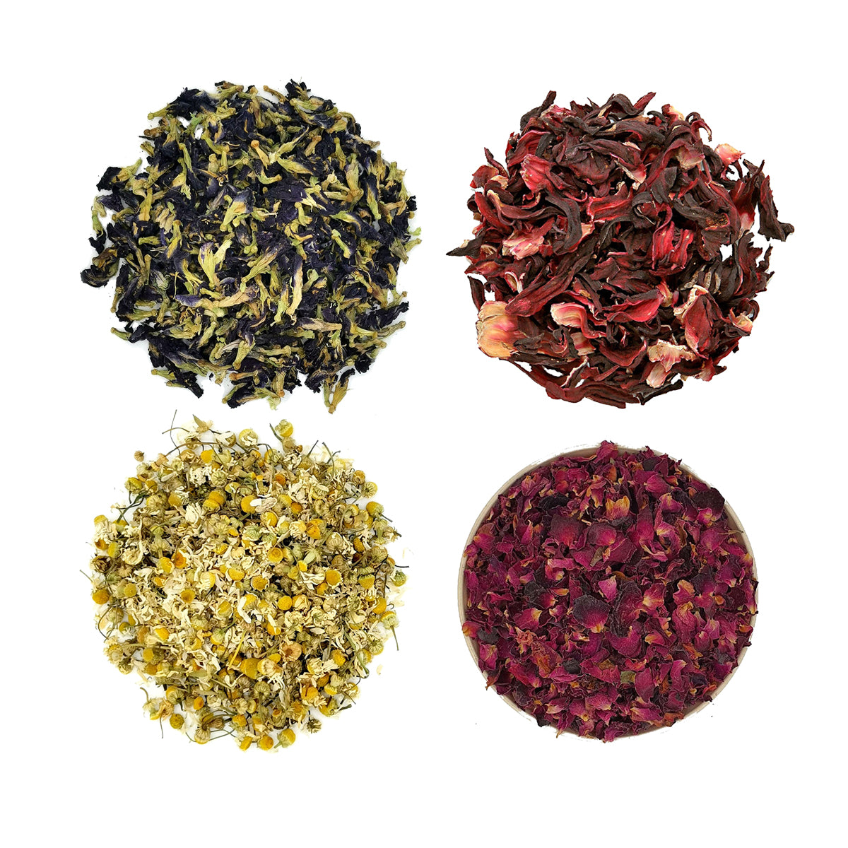 Flowers Combo | 4 Dried Flowers  | Pack Combo of 4 Dried edible flowers