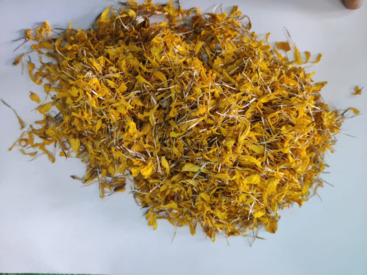Dried Yellow Marigold Flowers | Tagetes Erecta | Marigold Tea | Dried Marigold Flowers Petals